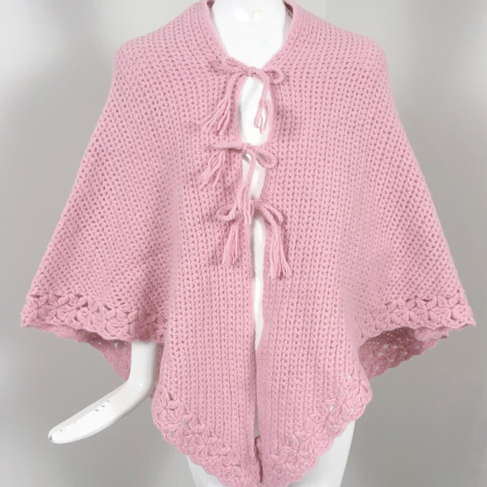 NEW! Lauren by Ralph Lauren Shawl! Pink Hand Crocheted